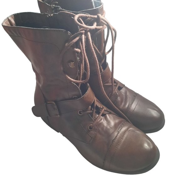 American Rag Farahh Combat Booties, Brown - Picture 4 of 11